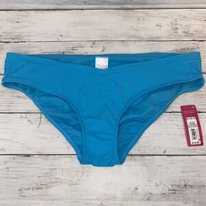 Xhilaration Bikini Bottom Womens XL Blue V Front Ribbed Cheeky NEW Target XL